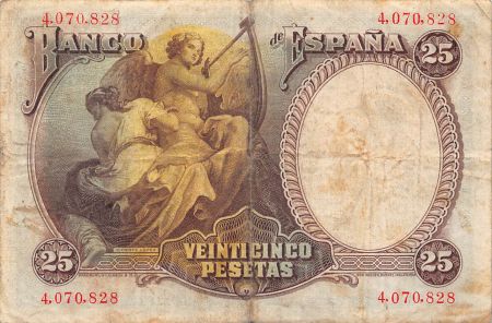 Espagne 25 Pesetas - Vicente Lopez - 1931