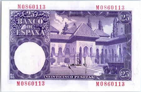 Espagne 25 Pesetas Isaac Albeniz - 1954