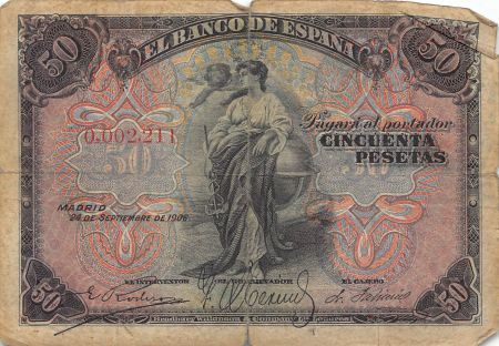 Espagne 50 Pesetas - 1906