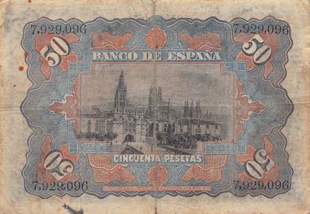 Espagne 50 Pesetas - 1907