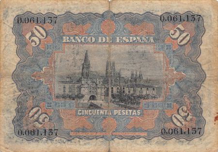 Espagne 50 Pesetas - 1907