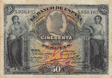 Espagne 50 Pesetas - 1907