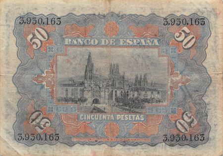 Espagne 50 Pesetas - 1907