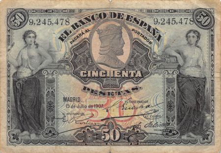 Espagne 50 Pesetas - 1907