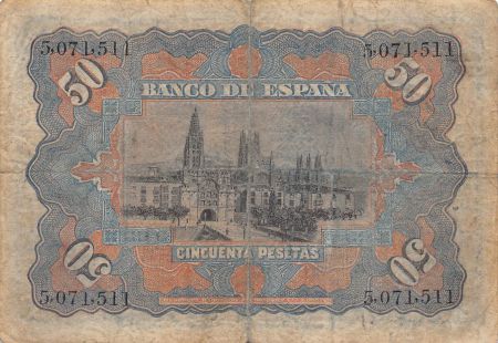 Espagne 50 Pesetas - 1907