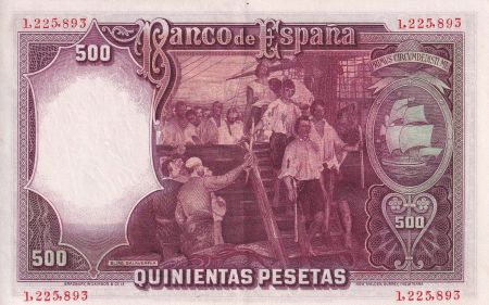 Espagne 500 Pesetas  -  J. S. de Elcano - 1931 - P.85