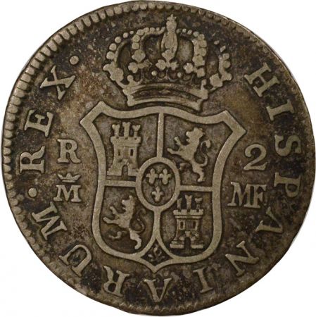 Espagne Espagne, Charles IV - 2 Reales Argent - 1793 MMF Madrid