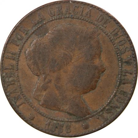 Espagne ESPAGNE, ISABELLE II - 5 CENTIMOS 1868 OM BARCELONE