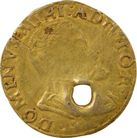 Espagne Flandre, Philippe II - 1/2 Real d\'Or - 1559 / 1567 Bruges, Percé