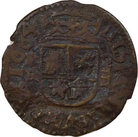 Espagne Philippe IV - 8 Maravedis - 1664 La Corogne