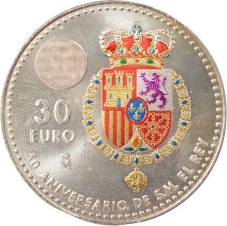 Espagne Philippe VI - 30 Euros Argent, 50e Anniversaire - 2018 Madrid