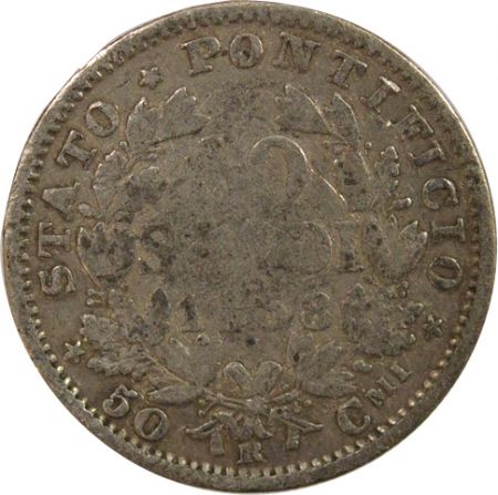 Etat Pontifical Pie IX - 10 Soldi Argent, An XXIII - 1868 Rome