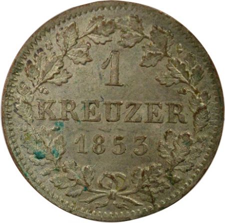 Etats Allemands (Bavière) Louis I - Kreuzer - 1853 Munich