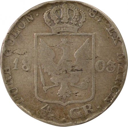 Etats Allemands (Prusse) Frédéric-Guillaume III - 4 Groschen - 1804 A Berlin