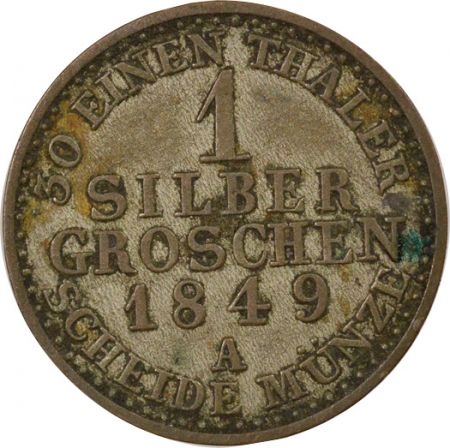 Etats Allemands (Prusse) Frédéric-Guillaume IV - Groschen Argent - 1849 A Berlin