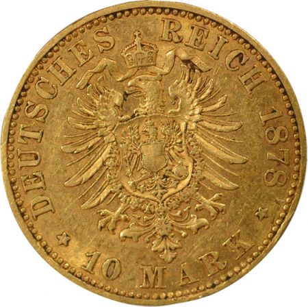 Etats Allemands (Prusse) Guillaume I - 10 Mark Or - 1878 A Berlin