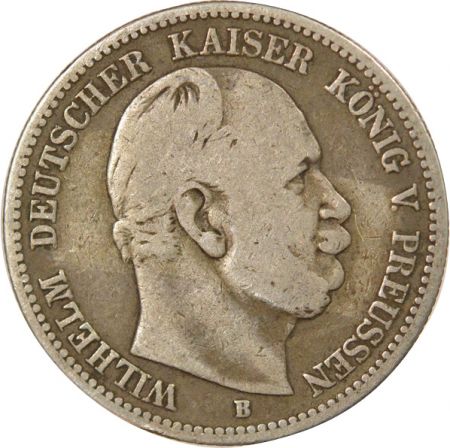 Etats Allemands (Prusse) Guillaume I - 2 Mark Argent - 1876 B Hanovre