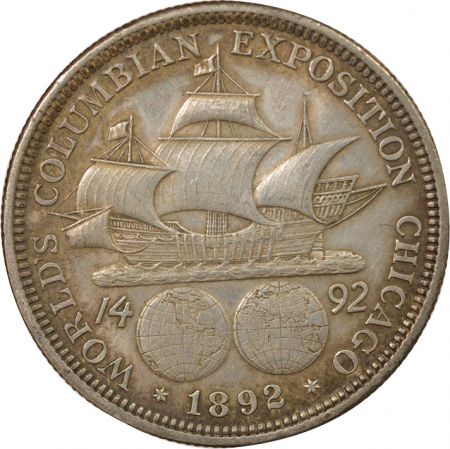 Etats Unis d\'Amérique 1/2 Dollar Argent, Exposition Colombienne - 1892 Philadelphie