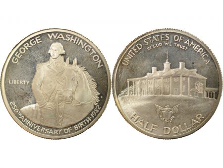 Etats Unis d\'Amérique 1/2 Dollar Argent BE, George Washington - 1892 S San Francisco