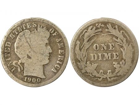 Etats Unis d\'Amérique Dime Argent, Barber - 1900 Philadelphie