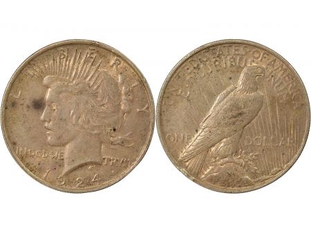 Etats Unis d\'Amérique Dollar Argent, Peace Dollar - 1924 Philadelphie