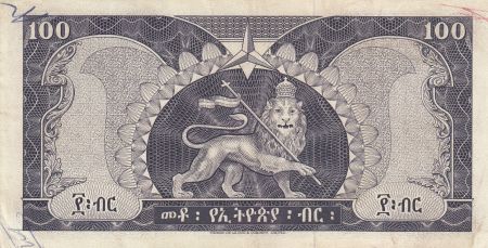 Ethiopie 100 Dollars ND1966 - H. Selassié, bâtiment - Série B 921602