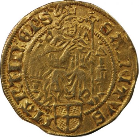 ÉVÊCHÉ D\'UTRECHT  DAVID DE BOURGOGNE - FLORIN D\'OR 1456 / 1496