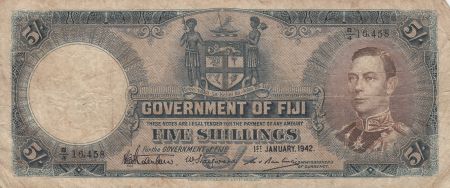 Fidji 5 Shillings - George VI - 1942 - Série B.4