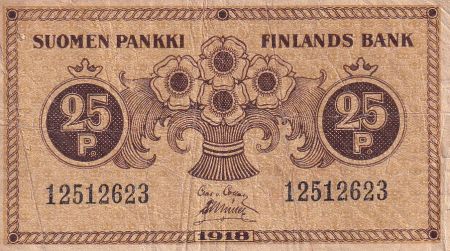 Finlande 1 Pennia - Marron - 1918 - TB - P.33