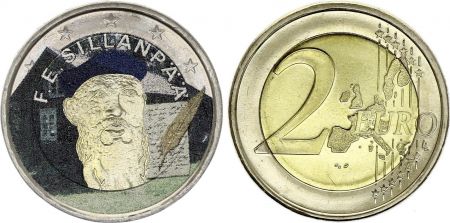 Finlande 2 Euros - Eemil Sillanpää - Colorisée - 2013