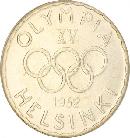 Finlande Jeux Olympiques d\'Helsinki - Anneaux - 500 Markaa 1952 Argent