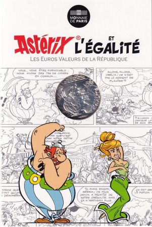 France - Monnaie de Paris 10 Euros Argent - Astérix et Obélix - Égalité - Mme Agecanonix et Obélix - 2015