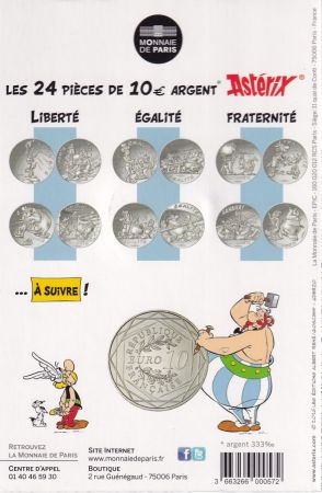 France - Monnaie de Paris 10 Euros Argent - Astérix et Obélix - Égalité - Zizanie - 2015