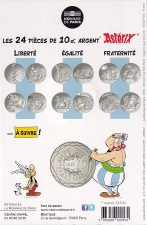 France - Monnaie de Paris 10 Euros Argent - Astérix et Obélix - Fraternité - Astérix aux Jeux Olympiques - 2015