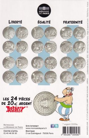 France - Monnaie de Paris 10 Euros Argent - Astérix et Obélix - Fraternité - Astérix et Latraviata - 2015