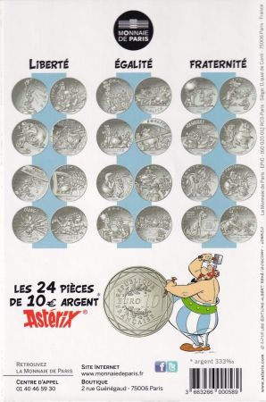 France - Monnaie de Paris 10 Euros Argent - Astérix et Obélix - Fraternité - Astérix et les Normands - 2015