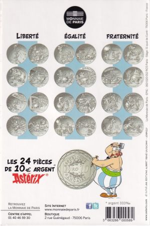 France - Monnaie de Paris 10 Euros Argent - Astérix et Obélix - Liberté - La Serpe d\'Or  - 2015