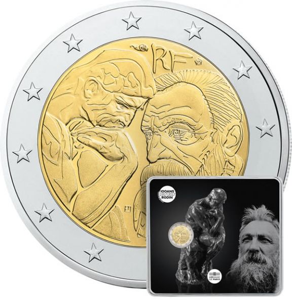 Pièce 2 € 2017 Auguste RODIN - Pièces euros France - Propulsé par E-majine