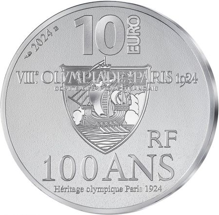 France - Monnaie de Paris Affiche - Paris 1924 - 10 Euros Argent BE 2024