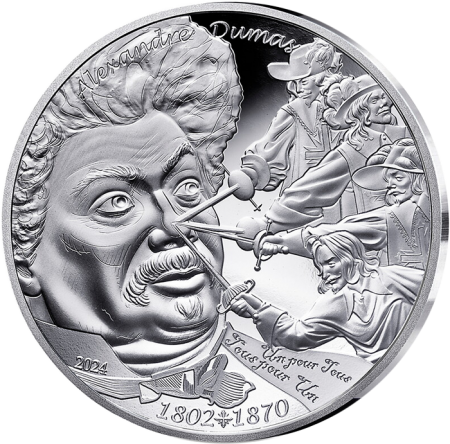 France - Monnaie de Paris Alexandre Dumas - Art de la Plume - 10 Euros Argent BE 2024