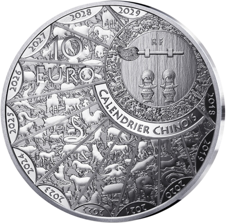 France - Monnaie de Paris Année du Serpent - 10 Euros Argent BE 2025