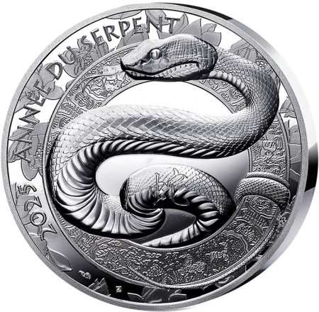 France - Monnaie de Paris Année du Serpent - 20 Euros Argent BE 2025 (1 Once)