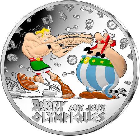 France - Monnaie de Paris Boxe - Astérix aux Jeux Olympiques - 10 Euros Argent Couleur BE 2024