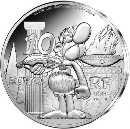 France - Monnaie de Paris Boxe - Astérix aux Jeux Olympiques - 10 Euros Argent Couleur BE 2024