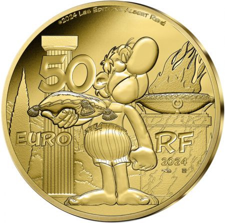 France - Monnaie de Paris Boxe - Astérix aux Jeux Olympiques - 50 Euros Or BE 2024