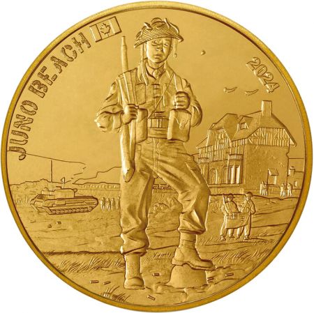 France - Monnaie de Paris Canada - Juno Beach - 80 ans du DDAY - 1/4 Euros 2024