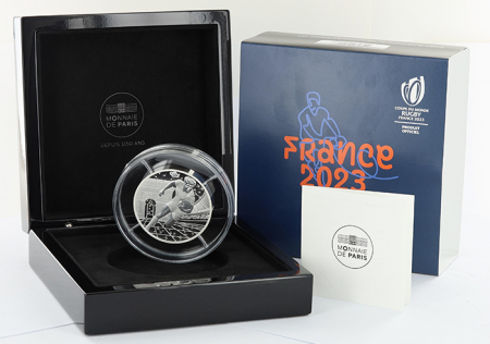 France - Monnaie de Paris Coupe du Monde de Rugby - Emblème - 50 Euros Argent (5 onces) BE 2023