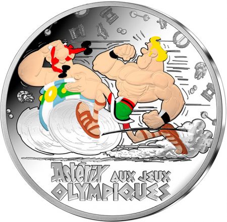 France - Monnaie de Paris Course - Astérix aux Jeux Olympiques - 50 Euros Argent Couleur BE 2024