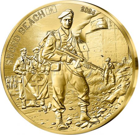 France - Monnaie de Paris France - Sword Beach - 80 ans du DDAY - 50 Euros Or 2024