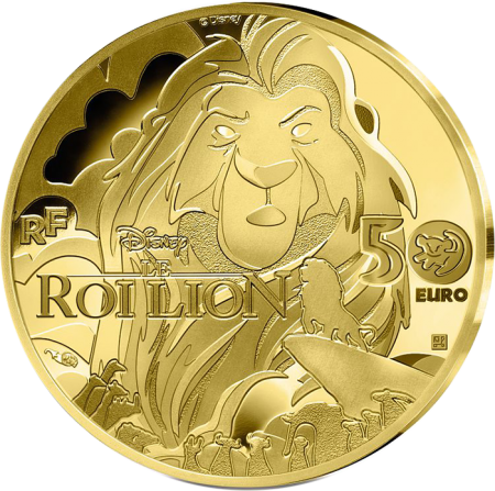 France - Monnaie de Paris Hakuna Matata - 30 ans du roi Lion - 50 Euros Or BE 2024 (MDP)